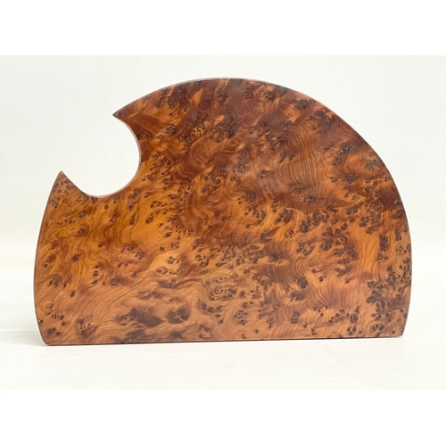 269 - An Art Deco style Burr Elm letter rack. 23.5x6x16cm