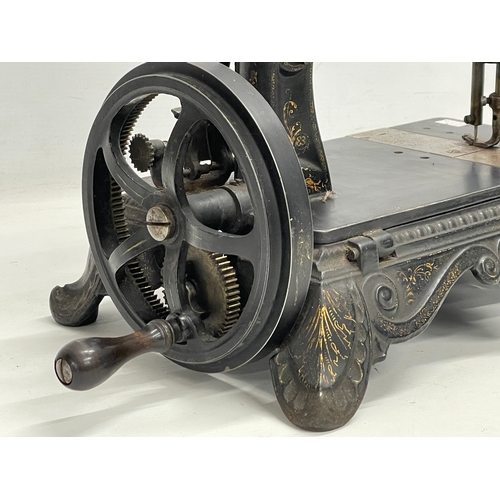 266 - A late 19th century sewing machine. 42x22x28cm