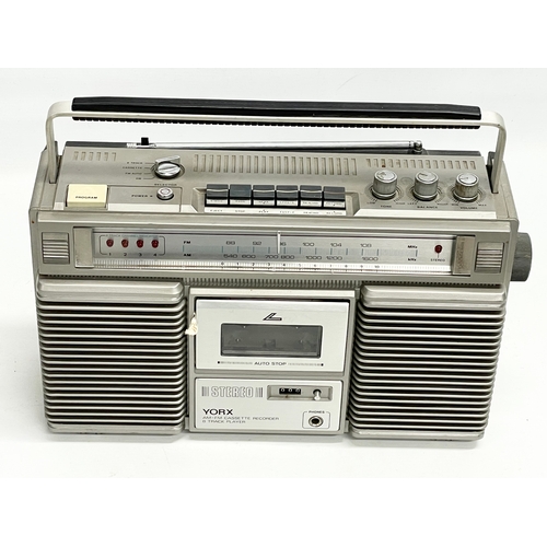 453 - A vintage Yorx Stereo Radio Cassette player. K6060.