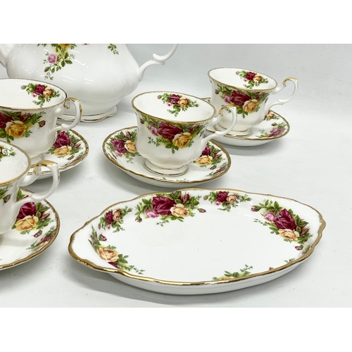 240 - A 24 piece 1962 Royal Albert LTD ‘Old Country Roses’ tea set.