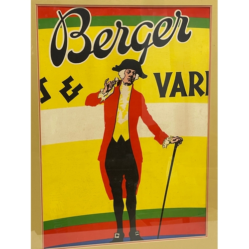 178 - A large vintage ‘Berger’ French wine advertising poster. 69x88cm