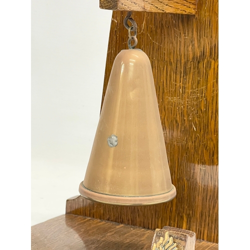 206N - A vintage Nautical style bell with Enniskillen Fusiliers badges. 21.5x18.5x25.5cm