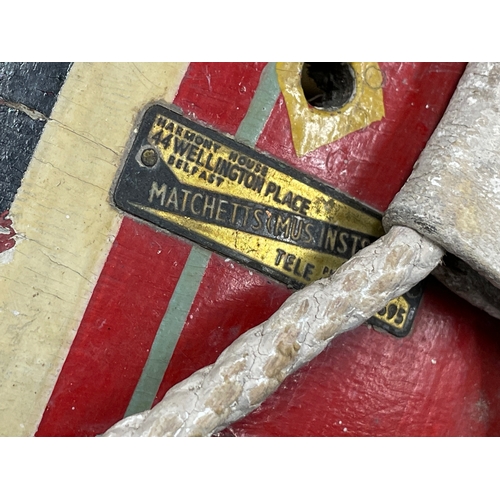 29 - A vintage Castleton Pipe Band drum. J. Evans & Sons, Belfast. Matchetts Musinsts LTD. 49x36cm