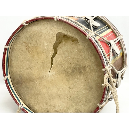 29 - A vintage Castleton Pipe Band drum. J. Evans & Sons, Belfast. Matchetts Musinsts LTD. 49x36cm