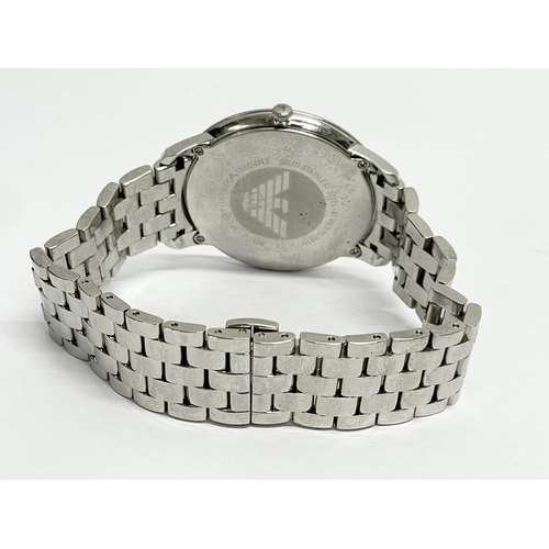 347A - An Emporio Armani gents watch with box. AR-1744.