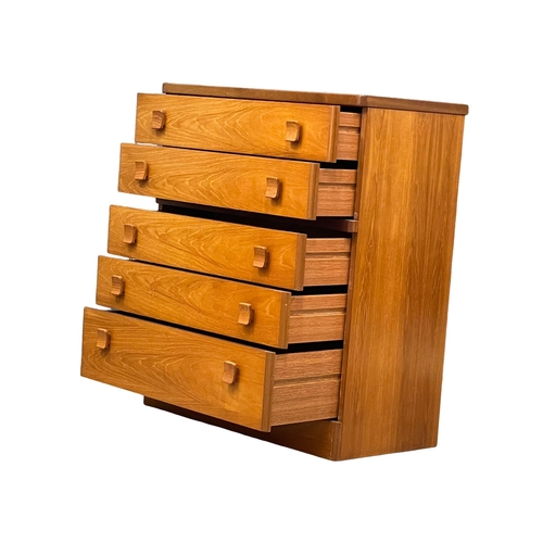 873 - A Mid Century ‘Cantata’ teak chest of drawers designed by John & Sylvia Reid for Stag. 82x44x95.5cm