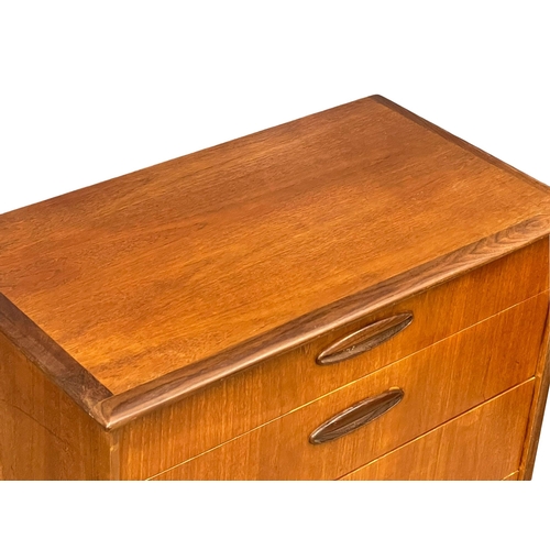 883 - A Mid Century teak chest of drawers by Homeworthy. 77x42x91.5cm