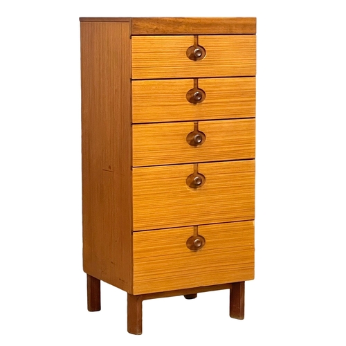 884 - A Mid Century teak tallboy chest of drawers by Nathan. 51.5x41.5x114.5cm