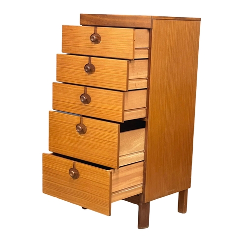 884 - A Mid Century teak tallboy chest of drawers by Nathan. 51.5x41.5x114.5cm