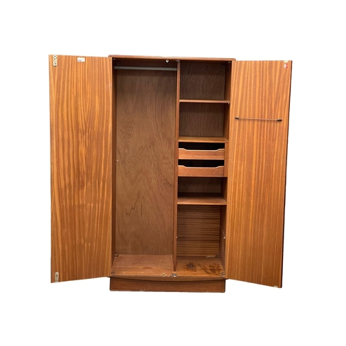 888 - A G-Plan Fresco Mid Century teak double door wardrobe. 91x58.5x176cm