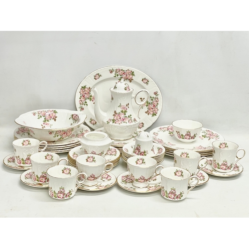 726 - A 48 piece Royal Grafton ‘Wild Rose’ Jacobean coffee and dinner service. 10 dinner plates, platter, ... 