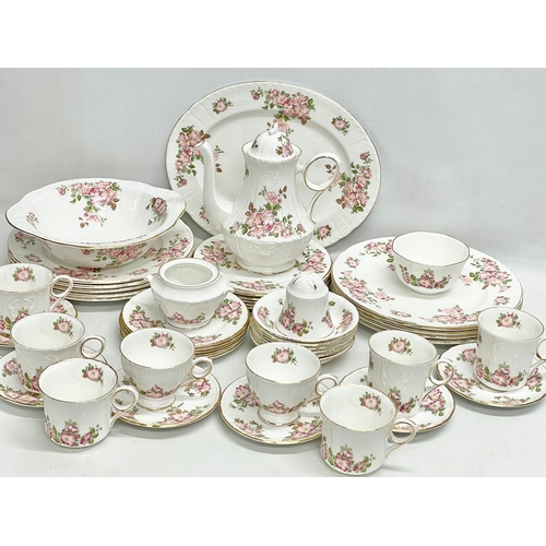 726 - A 48 piece Royal Grafton ‘Wild Rose’ Jacobean coffee and dinner service. 10 dinner plates, platter, ... 