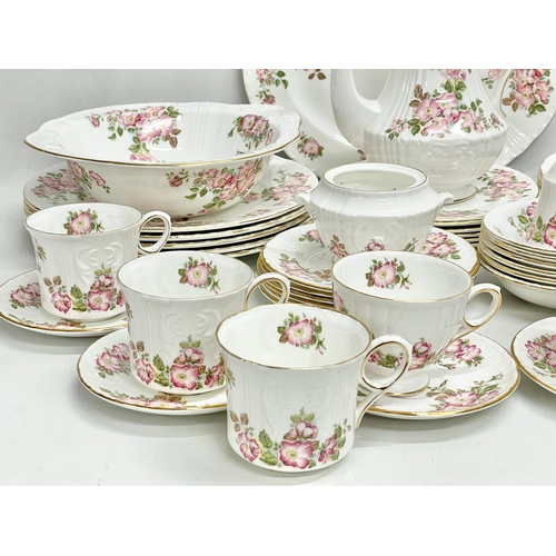 726 - A 48 piece Royal Grafton ‘Wild Rose’ Jacobean coffee and dinner service. 10 dinner plates, platter, ... 