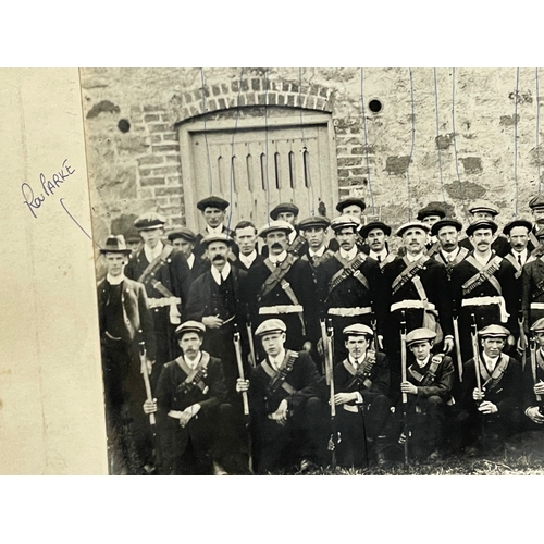 19 - A pair of large extremely rare, one of original photographs of the original UVF (Ulster Volunteer Fo... 