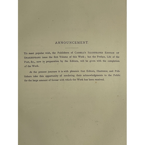 292 - The Plays of Shakespeare. Volume I Comedies, Volume II Histories, Volume III Tragedies. Cassell’s Il... 