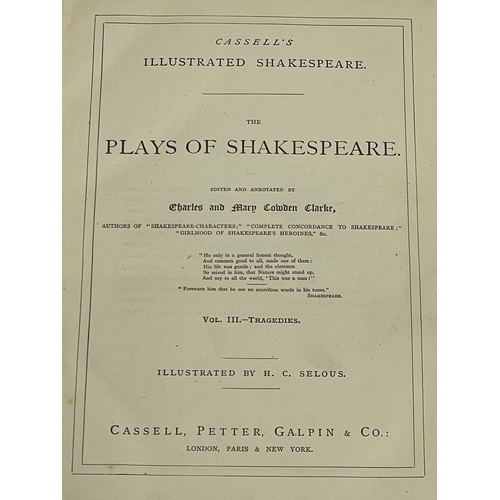 292 - The Plays of Shakespeare. Volume I Comedies, Volume II Histories, Volume III Tragedies. Cassell’s Il... 