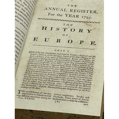 291 - 3 George III books. The Annual Register or a View of the History, Politics and Literature, for the Y... 