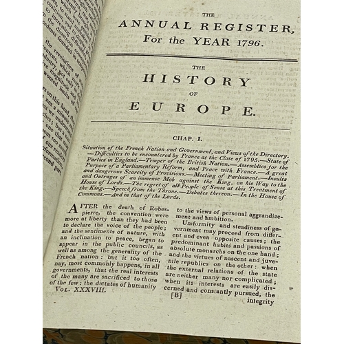 291 - 3 George III books. The Annual Register or a View of the History, Politics and Literature, for the Y... 