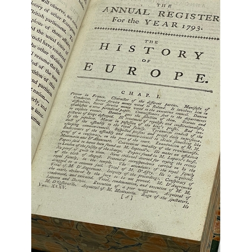 291 - 3 George III books. The Annual Register or a View of the History, Politics and Literature, for the Y... 