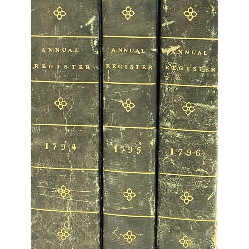 291 - 3 George III books. The Annual Register or a View of the History, Politics and Literature, for the Y... 