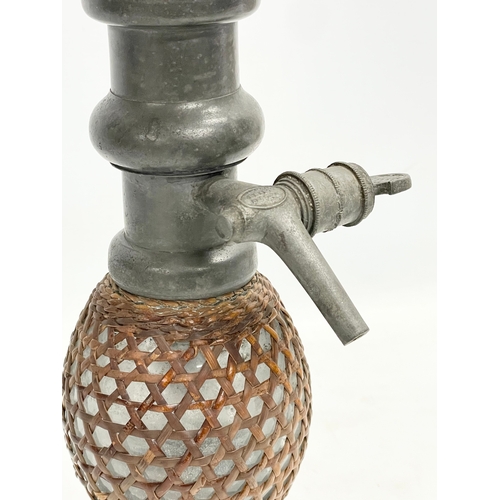 134 - A large late 19th century Gasogene Seltzer Dispenser by Briet. 47cm