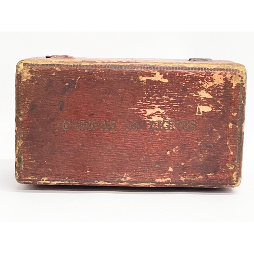 262 - A watchmakers depthing tool with original box. Compas 26 Lignes.