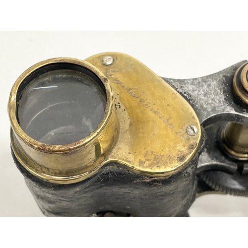 263 - A pair of early 20th century Reynolds & Branson LTD field binoculars. WW1.