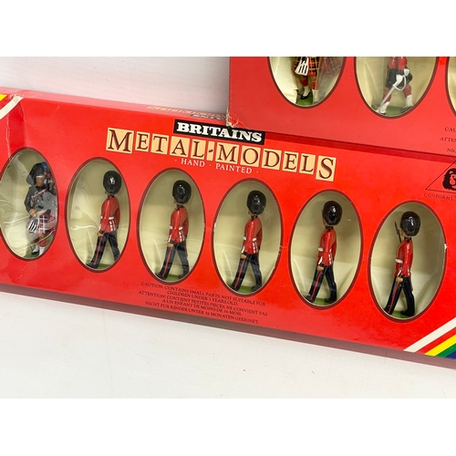 329 - 3 boxes of Britains hand painted metal models. 2 British Regiments.