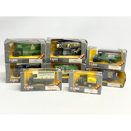 340 - 8 boxes of Corgi Classics model trucks.