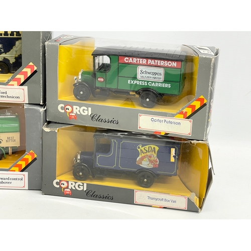 340 - 8 boxes of Corgi Classics model trucks.