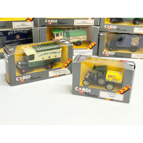 340 - 8 boxes of Corgi Classics model trucks.