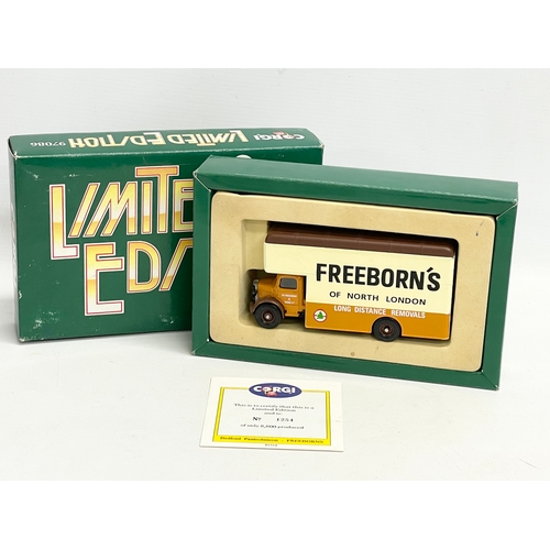 341 - 4 boxes of Corgi models. Limited Edition Corgi “Freeborns” Bedford Pantechnicon. Corgi Quality Servi... 