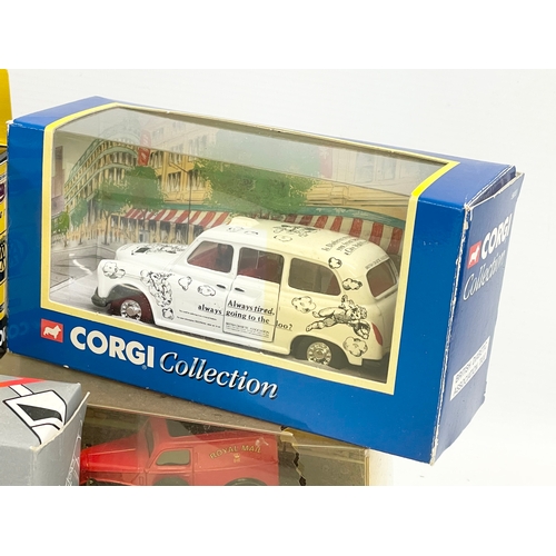 343 - 6 boxes of Corgi models.