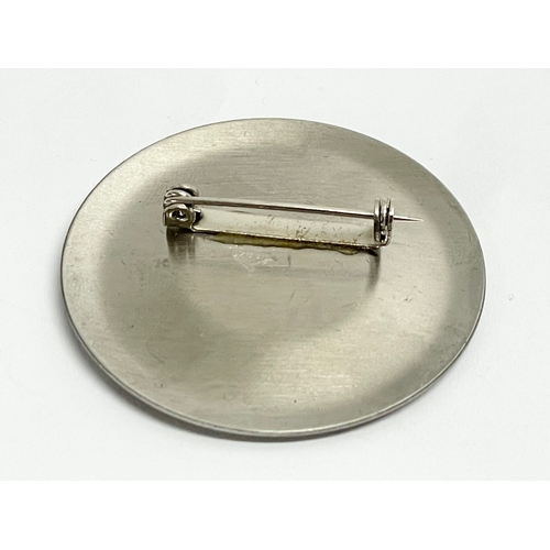 405 - A Danish stainless brooch. 4.5cm