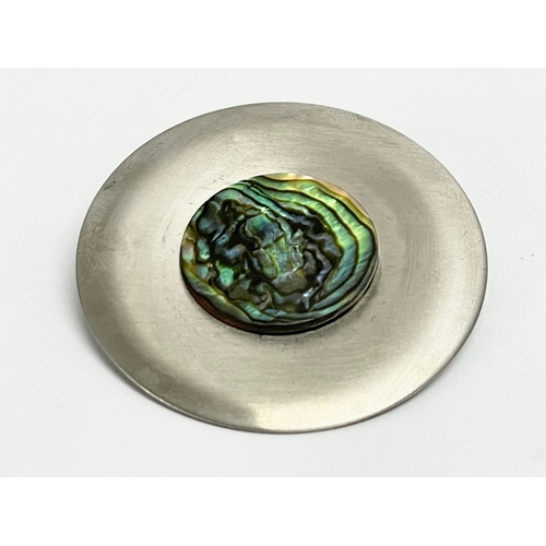 405 - A Danish stainless brooch. 4.5cm