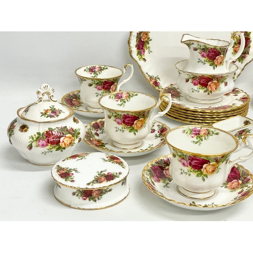 145 - 26 pieces of Royal Albert “Old Country Roses” including a 21 piece tea service.