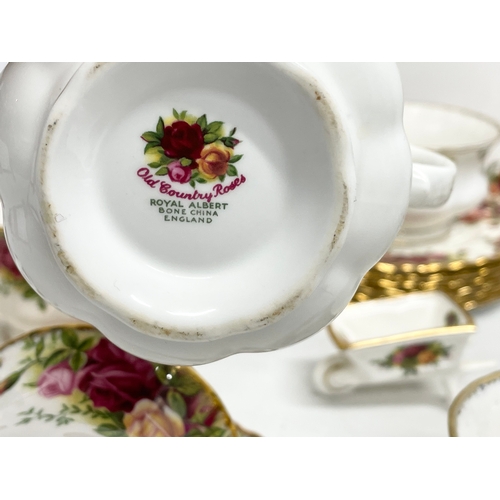 145 - 26 pieces of Royal Albert “Old Country Roses” including a 21 piece tea service.