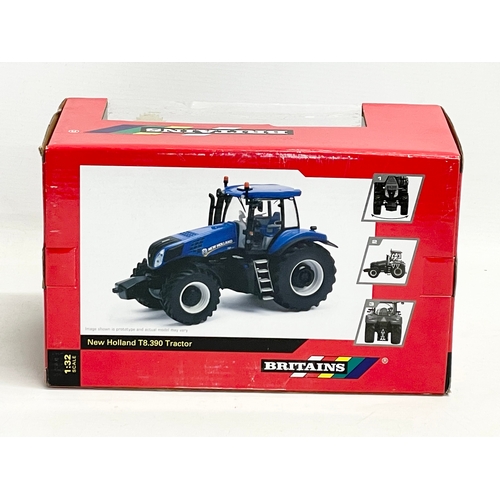 347 - An unused Britains “New Holland” T8.390 Tractor in box. 1:32 scale. 25.5x13x15.5cm