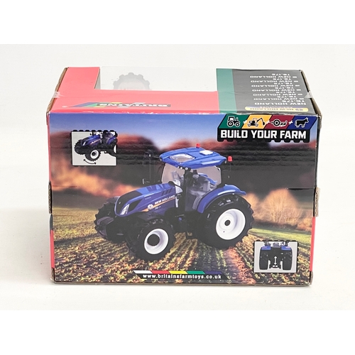 353 - An unused Britains “New Holland” T6.175 Tractor in box. 1:32 scale. Die-Cast Model and Plastic Parts... 