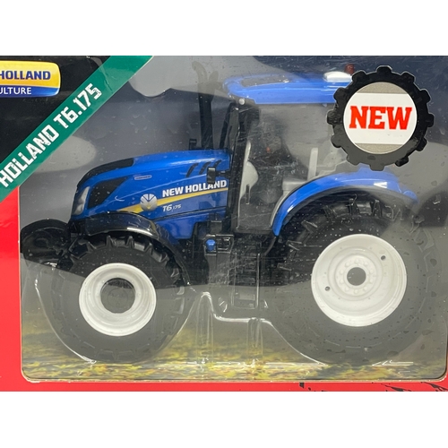 353 - An unused Britains “New Holland” T6.175 Tractor in box. 1:32 scale. Die-Cast Model and Plastic Parts... 