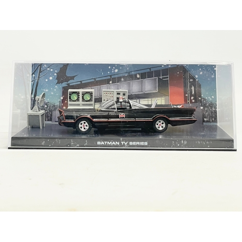 354 - A TM & DC Comics “Batman TV Series” Batmobile model in display case. 19x11x7cm