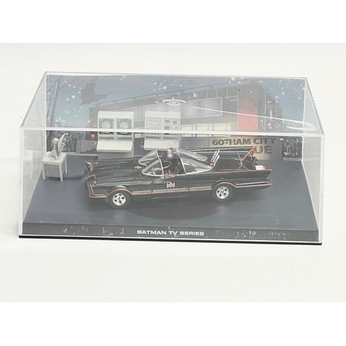 354 - A TM & DC Comics “Batman TV Series” Batmobile model in display case. 19x11x7cm