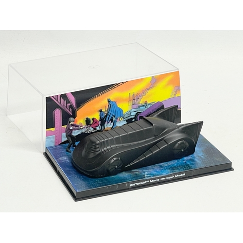 355 - A TM & DC Comics “Batman Movie Armour Model” Batmobile in display case. 19x11x7.5cm