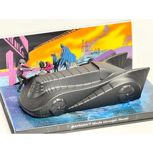 355 - A TM & DC Comics “Batman Movie Armour Model” Batmobile in display case. 19x11x7.5cm