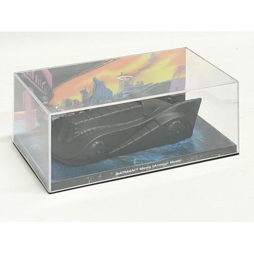 355 - A TM & DC Comics “Batman Movie Armour Model” Batmobile in display case. 19x11x7.5cm