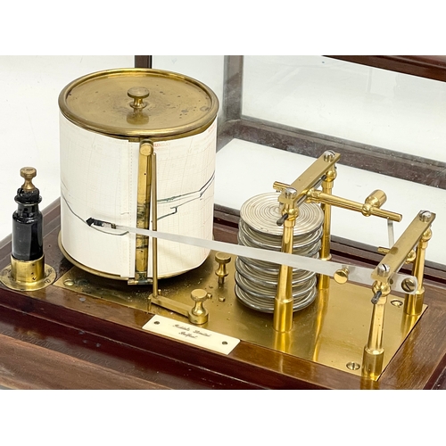 81 - A vintage Barograph. Riddels Limited, Belfast. 37x23x19cm