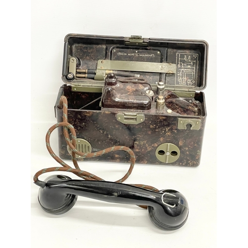 266 - A WW2 German field telephone.