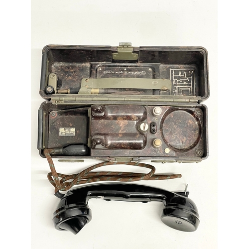 266 - A WW2 German field telephone.