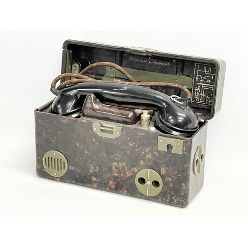 266 - A WW2 German field telephone.