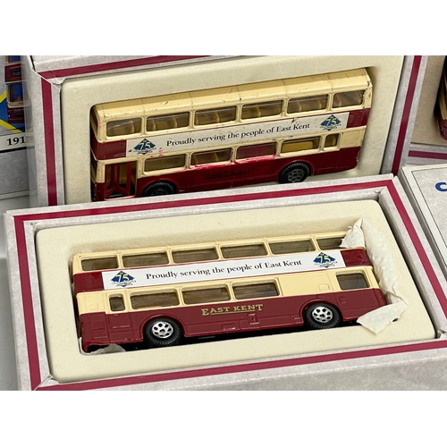 517 - 3 Limited Edition Corgi buses in boxes. East Kent Metrobus x2.  Goldrider Metrobus.